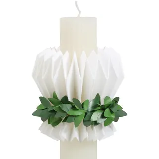 BOFUNX Tropfenfänger Papier Tropfschutz Taufkerzen für Kerzen mit Durchmesser von 3-6 cm Papier Kerzentropfschutz für Taufkerzen Kommunionkerzen Hochzeitkerzen