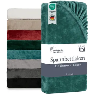 Blumtal Spannbettlaken Mikrofaser 90 x 200 cm Petrol