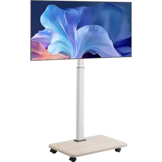 Vevor rollbarer TV-Ständer TV-Wagen für 812,8-1778 mm TVs bis zu 45 kg, 25° Links-Rechts-Drehung & höhenverstellbare TV-Halterung mit Regal für Ecke Schlafzimmer Wohnzimmer (max. 600 x 400 mm)