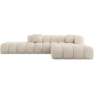 altdecor Ecksofa Samt 6-Sitzer Beige