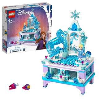 LEGO 41168 Disney Frozen Die Eiskönigin 2 Elsas Schmuckkästchen für Kinder ab 6 Jahre mit Elsa & Nokk Mini-Puppen, Schublade, Spiegel & Drehscheibe