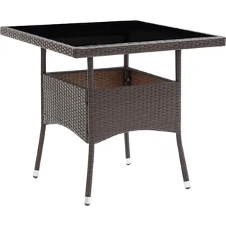 vidaXL Gartentisch 80 x 80 x 75 cm Braun/Schwarz