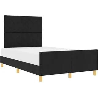 vidaXL Bettgestell 120 x 190 cm Schwarz
