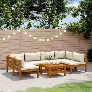 Festnight Gartenlounge Set Holz Loungemöbel Outdoor Balkon Terrassenmöbel Sofa Bank Ecklounge Ecksofa Gartenmöbel Wetterfest