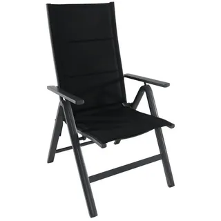 Greemotion Grenada Klappsessel 61 x 67 x 110 cm anthrazit/schwarz