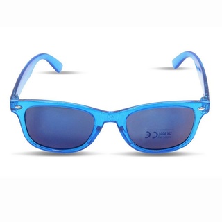 Sonia Originelli Sonnenbrille Kinder Sonnenbrille "Kids Style" Verspiegelt Brille Transparent Onesize blau
