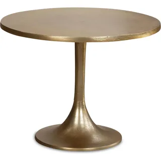 FineBuy Couchtisch Rund Gold Aluminium 60 x 46,5 cm