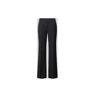 Bootcut Low Waist Stoffhose mit Bügelfalten, Black, 36