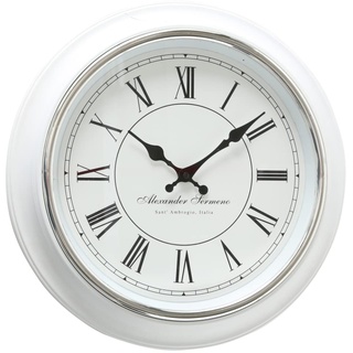 Boltze Wanduhr Yella (ø 40 cm, Uhr im Retro Stil / Vintage, Ziffern römisch, Uhr für Küche / Wohnzimmer / Esszimmer, analoge Uhr) 3453100
