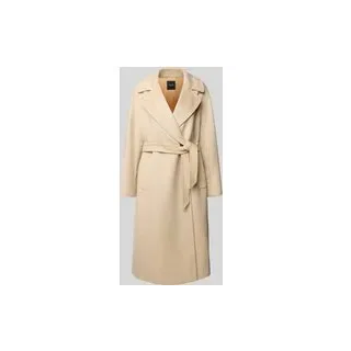 Regular Fit Wollmantel aus reiner Schwurwolle Modell 'RESINA', Ecru, 44