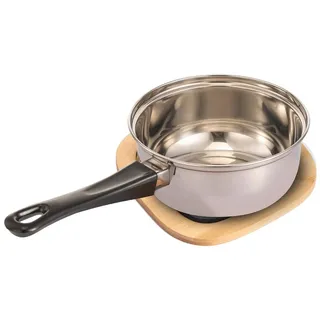MSV Topfuntersetzer MSV Untersetzer Bambus Topfuntersetzer für Töpfe matt schwarz 4 Stück, Zubehör für Pfannen, Töpfe, Auflaufformen, Schüsseln, Teller, Heißgetränke, Spar-Set, 4-tlg., eleganter Bistro Look, Metall matt schwarz, Bambus, **4er Set* schwarz
