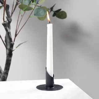 Kerzen Tropfschutz Kommunionkerze Halter Aus Eisen, Stilvolle Kerzenständer Kommunionkerze Junge, Metall Schwarze Kerzenhalter Stabkerze, Candle Holder Deko Aesthetic