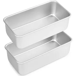 Kastenform 2er Set, 20 x 10 x 6.5 cm, Aluminium, Silber, für Küche