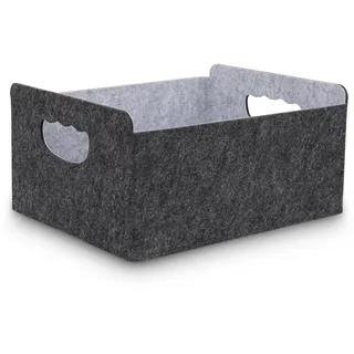 BEHONA Filzkorb Aufbewahrungskorb aus Filz, Schrank Organizer, Regalkörbe | Filzbox Faltbarer, Filz Organizer Box, Filz Korb Aufbewahrung für Schreibtisch Regal Treppen Stufen Schubladen Zuhause Büro