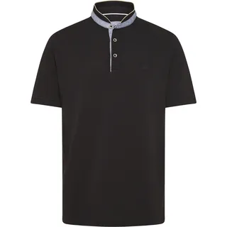 Poloshirt BUGATTI Gr. M, schwarz Herren Shirts Kurzarm mit modischem Stehkragen