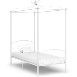 vidaXL Himmelbett 100 x 200 cm Weiß