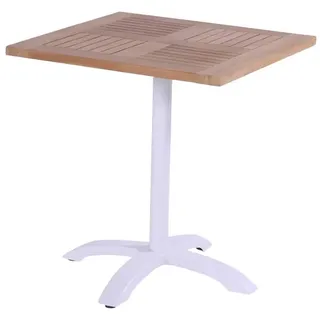 Sophie Teak Bistrotisch 70x70 cm Weiß
