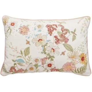 BUTLERS Kissen Blumen 40 x 60 cm Mehrfarbig