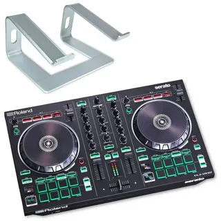 Roland DJ-Controller DJ-202 mit Laptopständer SV, DJ Controller