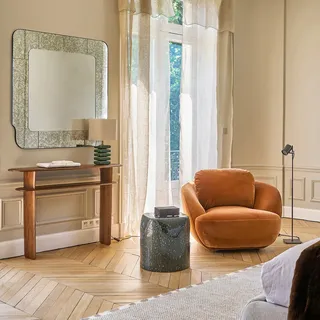 Am.pm Quadratischer Spiegel Mit Glaskanten Im Antik-finish, Höhe 105 Cm, Oris Antikglas