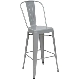 Proregal Barhocker mit Lehne 77 cm Grau