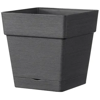 Deroma Pflanzkübel eckig Save R  (Außenmaß  (L x B x H): 35 cm x 35 cm x 47 mm, Kunststoff, Anthrazit)