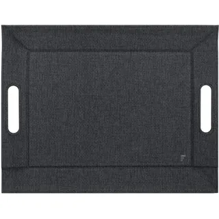 FREEFORM Serviertablett groß mit Griffen, 45×35 cm, faltbar, schwarz | Textilstruktur, beidseitig nutzbar, hitzebeständig bis 90°C, als Tischset verwendbar, leichtgewichtig mit 535 g