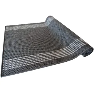 Teppich Läufer Natura 3427 anthrazit dunkel grau Meterware 67, 80 cm Breite (80 cm, 220 cm)