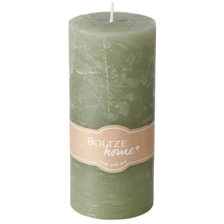 Boltze CASUAL Stumpenkerze 15 cm Ø 7 cm grün