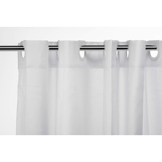 Croydex Textil-Duschvorhang, mit Ösen, Weiß