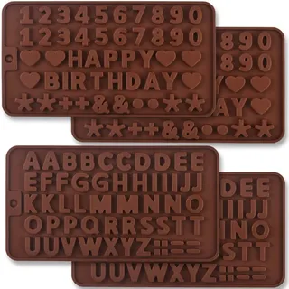 Set Mit 4 Silikonformen In Form Von Buchstaben Und Zahlen Für B
