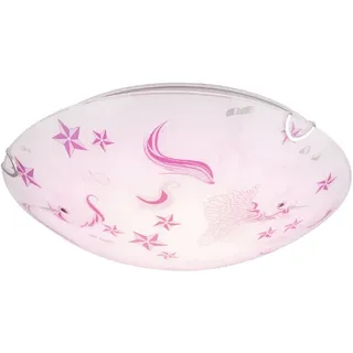 GLOBO LED Deckenleuchte, Sterne und Einhörner, 30 cm - rosa,