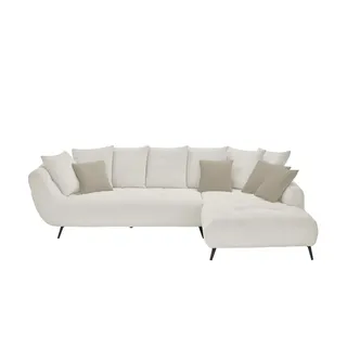 bobb Eckcouch Webstoff 3-Sitzer Beige