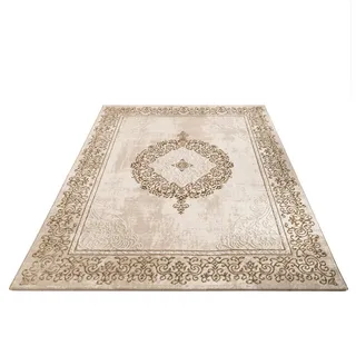 Paco Home Kurzflorteppich, Beige, Textil, Rechteckig, 160x220 cm, strapazierfähig, für Fußbodenheizung geeignet, Teppiche & Böden, Teppiche