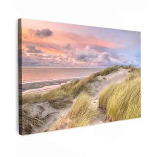 MuchoWow© Bild auf Leinwand Groß XXL Gemälde Leinwandbild Dekoration | 120x80 cm - Wohnzimmer Bilder Wall Decoration Wandbild Deko Moderne Wandbilder Strandbilder - Stranddeko - Strand und Meer