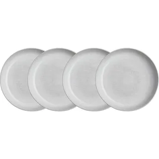 BUTLERS Teller Ø22cm 4er Teller Set HENLEY Steinzeug Geschirr | Kuchenteller Frühstücksteller Speiseteller Essteller | Landhausstill reaktive Glasur | Mikrowellen- & spülmaschinenfest