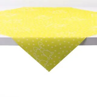Sovie HOME Tischdecke Rabbits in Kiwi aus Linclass® Airlaid 80 x 80 cm, 1 Stück - Ostern Punkte Hasen