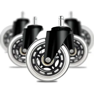addhome Bürostuhlrollen 10x22mm 5er Set 73 mm Ø