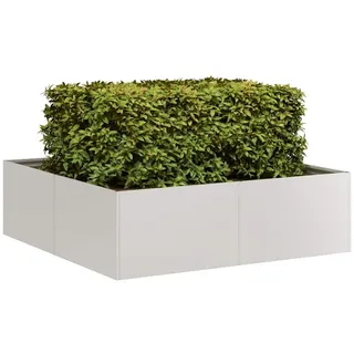 vidaXL Pflanzkübel 100 x 100 x 30 cm Weiß