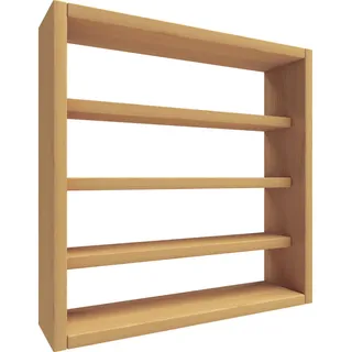 Mid.you Wandregal Osado, Buche, Holzwerkstoff, 3 Fächer, 40x10x40 cm, hängend, Küchen, Küchenmöbel, Küchenregale