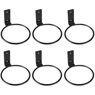 WIVAYE Blumentopfhalter, 15,2 cm, Wandmontage, 6 Stück, Metall-Blumentopf-Ring-Wandhalterung, Wandbehang, Pflanzgefäßhaken mit Halterung für Außen- und Innenpflanzentöpfe