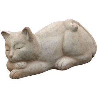 Dehner Dekofigur Katze, schlafend, ca. 32 x 17 x 14 cm, Terrakotta