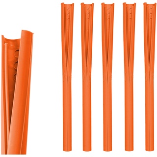 HELY ClickStraw Strohhalm-Set – Trinkhalme wiederverwendbar aus recycelbarem Kunststoff, Mehrweg-Halme Made in Germany, in Orange, Länge 190 mm, 5er Pack
