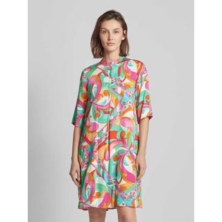 Knielanges Kleid mit Allover-Print, Pink, 40