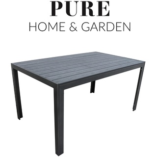 Pure Home & Garden Garten-Esstisch "Calor",anthrazit / grau,180 x 90 x 75,5 cm