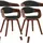 Esszimmerstuhl Kingston Stoff walnuss/schwarz 2er Set