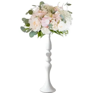 Weiß Blumenständer Hochzeit Herzstücke, Metall Kerzenhalter Vasen Tabletop Blumenvasen pflanzenständer Blumenständer Weiß vasen Hochzeit Rezeption Blumenvase für Hochzeit Geburtstagsfeier