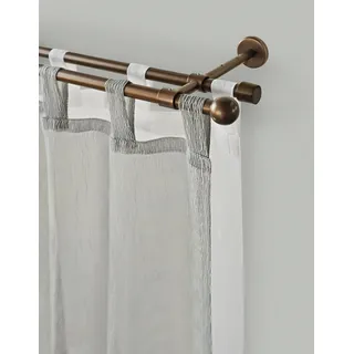 GARESA Gardinenstange GARESA "BOLTI", braun (bronzefarben), L:250cm Ø:16mm, Metall, Gardinenstangen, Vorhanggarnitur, verlängerbar, Wandmontage, ohne Ringe
