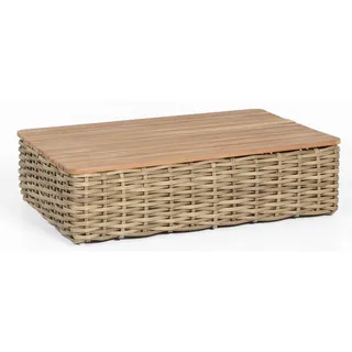 SonnenPartner Loungetisch 120 x 80 x 32 cm Braun/Gelb/Grau