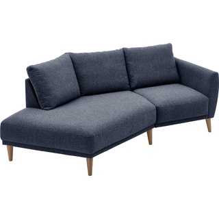 2,5-Sitzer ATLANTIC HOME COLLECTION "Elvis" Sofas Gr. H/T: 80 cm x 127 cm, Armlehne rechts-Ottomane links, offenes Ende links, grau (anthrazit) 2-Sitzer Sofas Polsterecke mit offenem Ende im skandinavischen Stil, Massivholzfüße